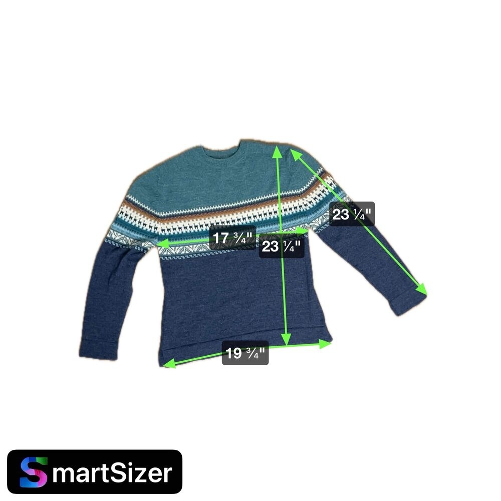 Baby Alpaca Wool Fair Isle Sweater Size Medium Peru from Manos de la Comunidad - Picture 6 of 9